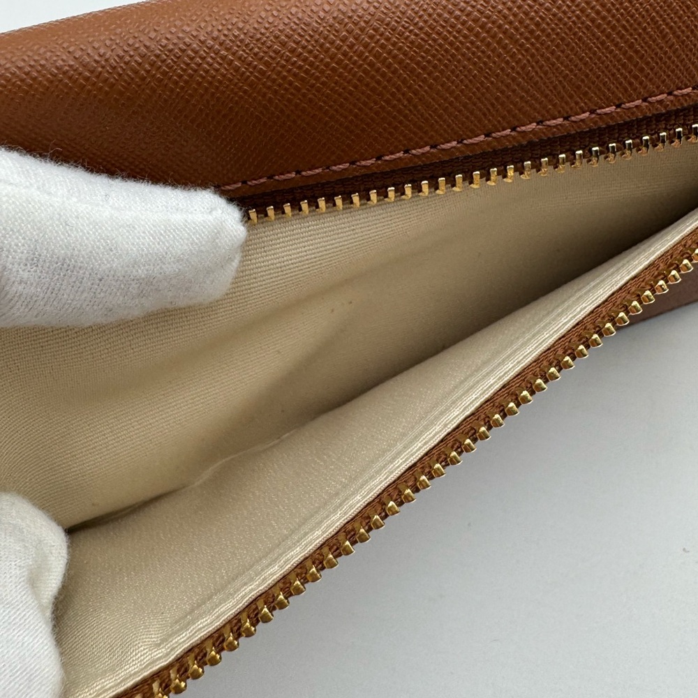 Lauren Ralph Lauren Brown Saffiano Leather Continental Wallet - Picture 8 of 8